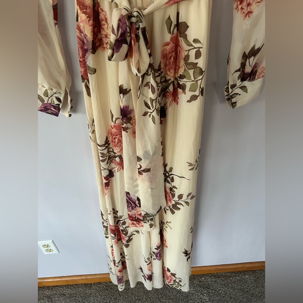 Baltic Born Lydia Floral Maxi Dress, Ivory, EUC, Size XS - Picture 10 of 11